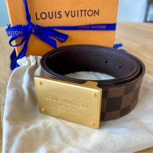 Men's Louis Vuitton Belt M9235V (Ebene/Brown) 100cm (40")